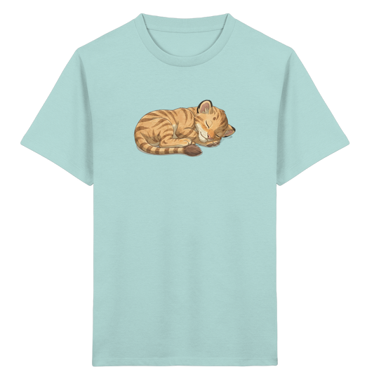 Schlafende Katze: Kuscheliges T-Shirt für Kinder