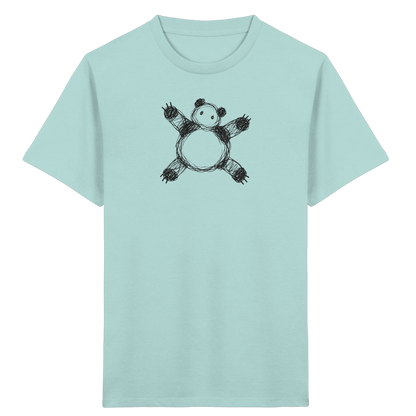 Panda von oben gezeichnet - Kinder Bio T-Shirt