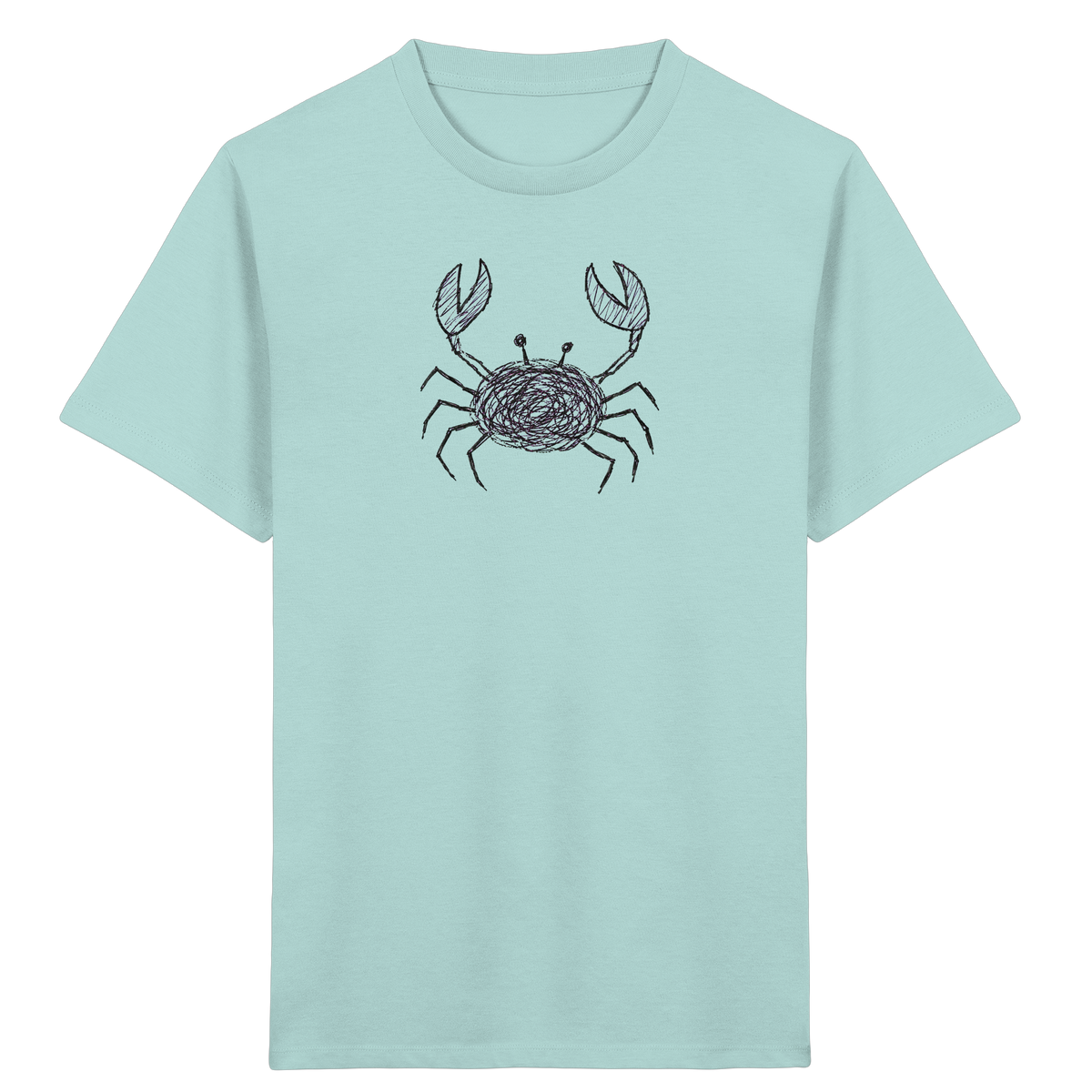 Krabbe von oben gezeichnet - Kinder Bio T-Shirt
