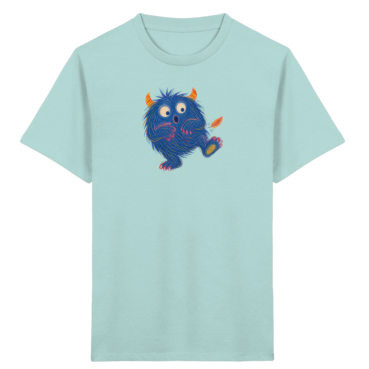 Kitzelzottel lacht im Federkitzel - Kinder Bio T-Shirt