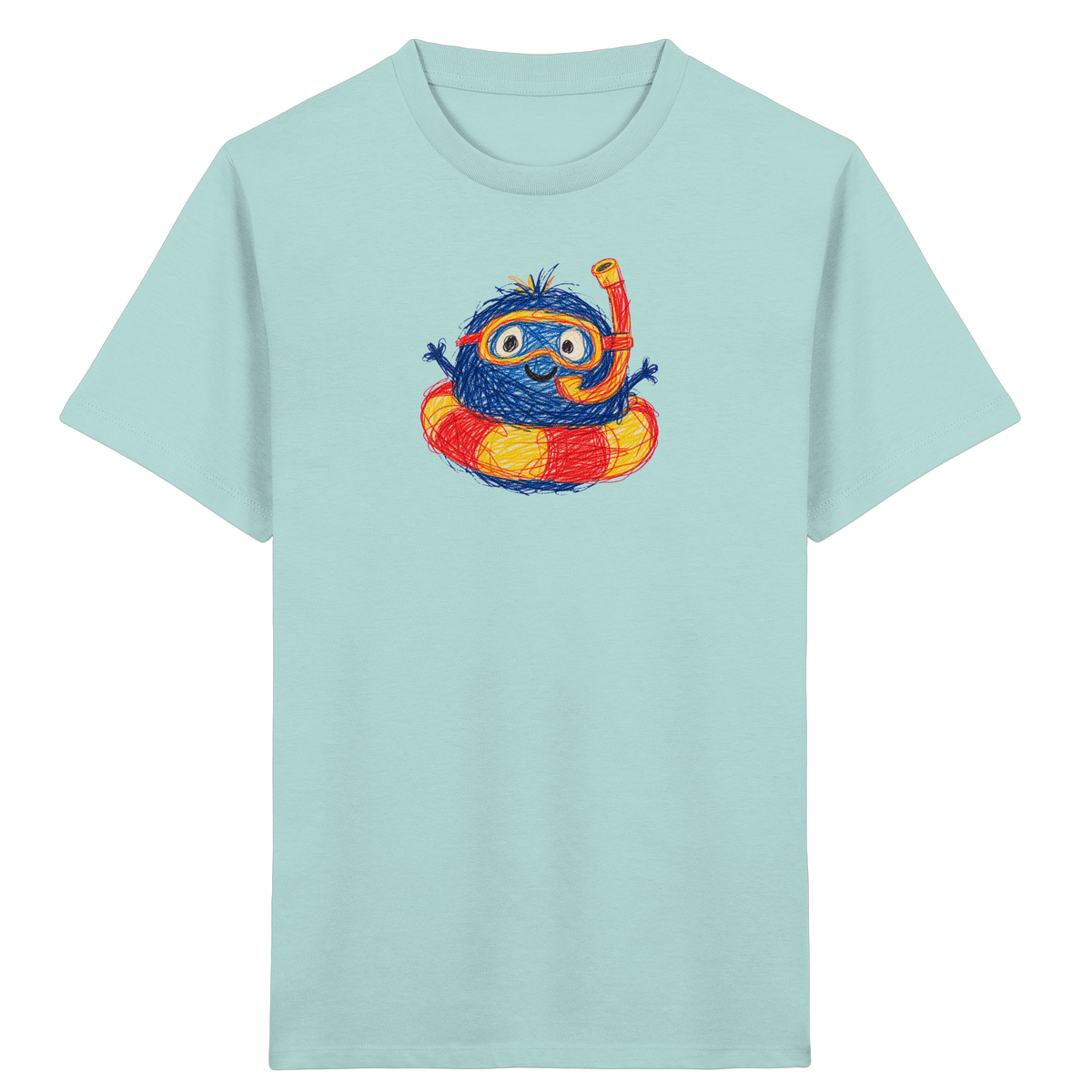 Schnorchelmumpf im Schwimmring - Kinder Bio T-Shirt