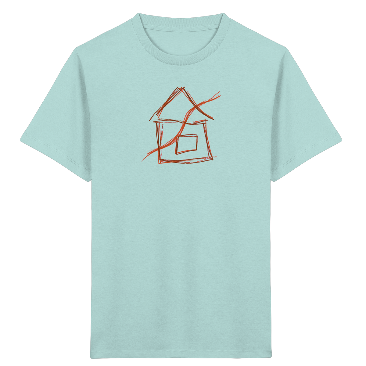 Braunes Eckenhaus Kinder T-Shirt - Kinder Bio T-Shirt