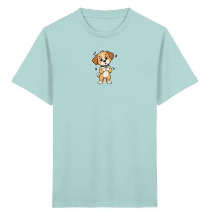 Niedlicher Welpe: Überrascht auf T-Shirt - Kinder Bio T-Shirt