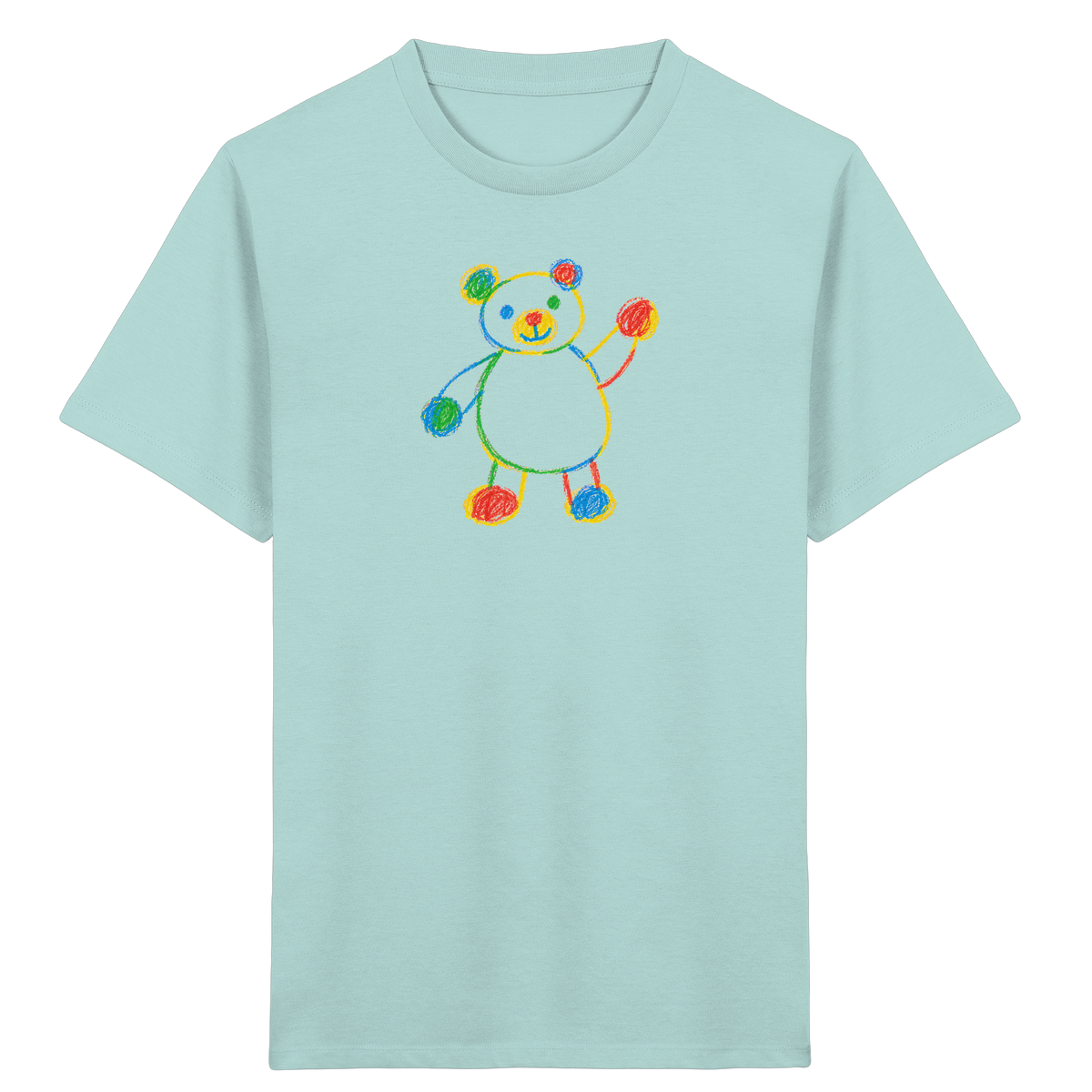 Farbpunkt-Bär für Kinder - Kinder Bio T-Shirt