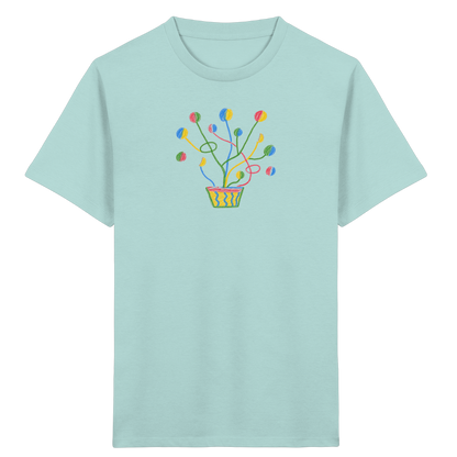 Bunte Fantasie Pflanze - Kinder Bio T-Shirt