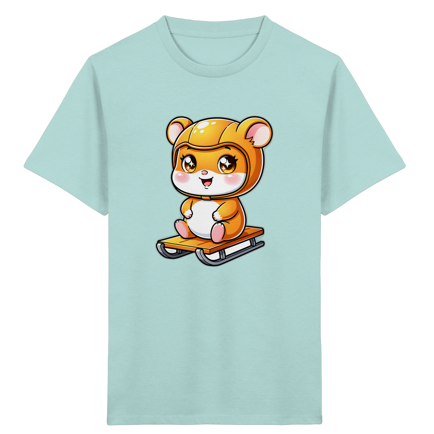 Hamster Schlittenfahrt: Cartoon T-Shirt