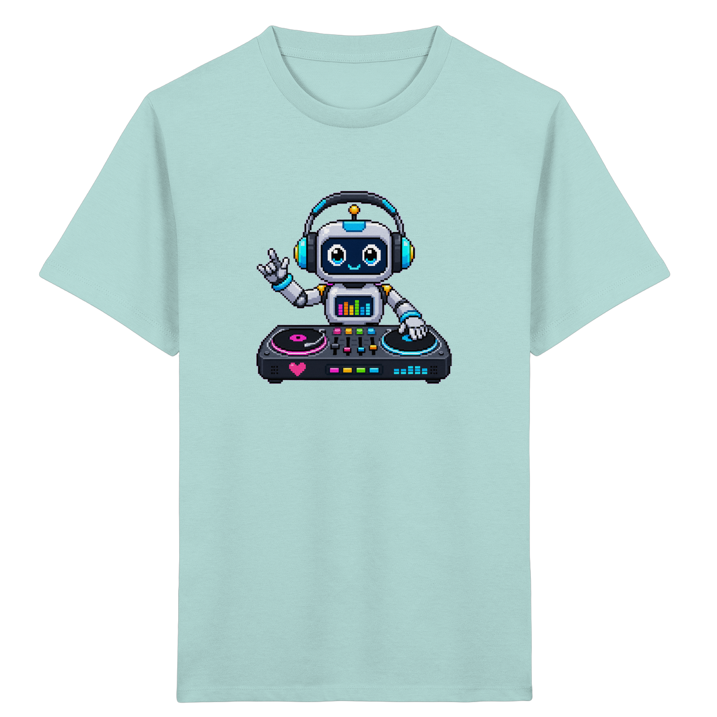 Pixel Roboter DJ: Buntes Kinder T-Shirt - Kinder T-Shirt