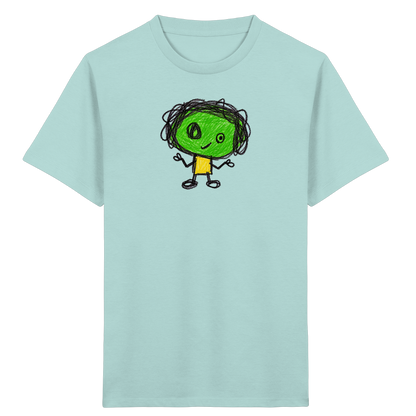 Kritzelkopf mit Zopfkranz - Kinder Bio T-Shirt