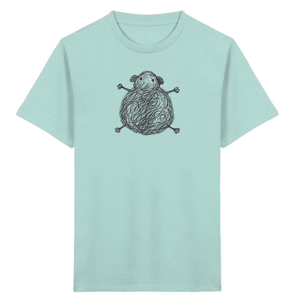 Meerschweinchen von oben - Kinder Bio T-Shirt