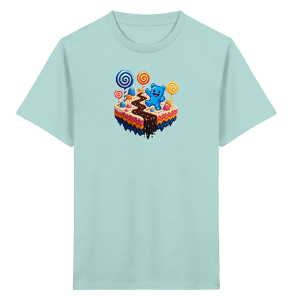 Pixel Gummibärchen auf süßer Insel - Kinder Bio T-Shirt