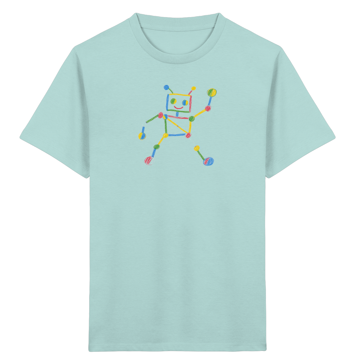 Farbpunkt Roboter Kinder Shirt - Kinder Bio T-Shirt