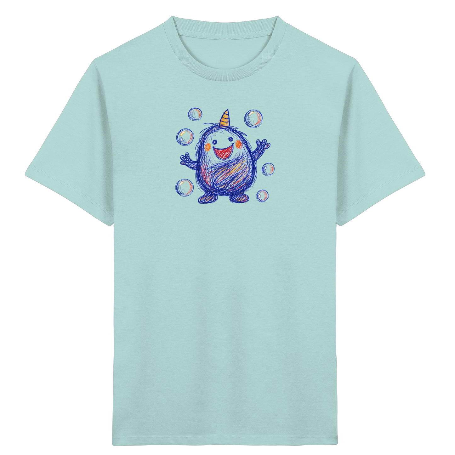 Seifenblasenmumpf mit Horn - Kinder Bio T-Shirt