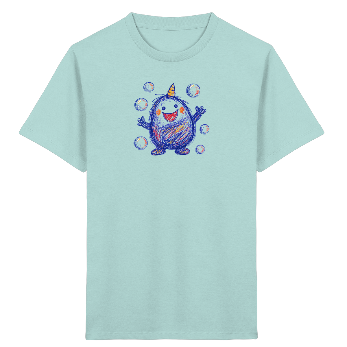 Seifenblasenmumpf mit Horn - Kinder Bio T-Shirt