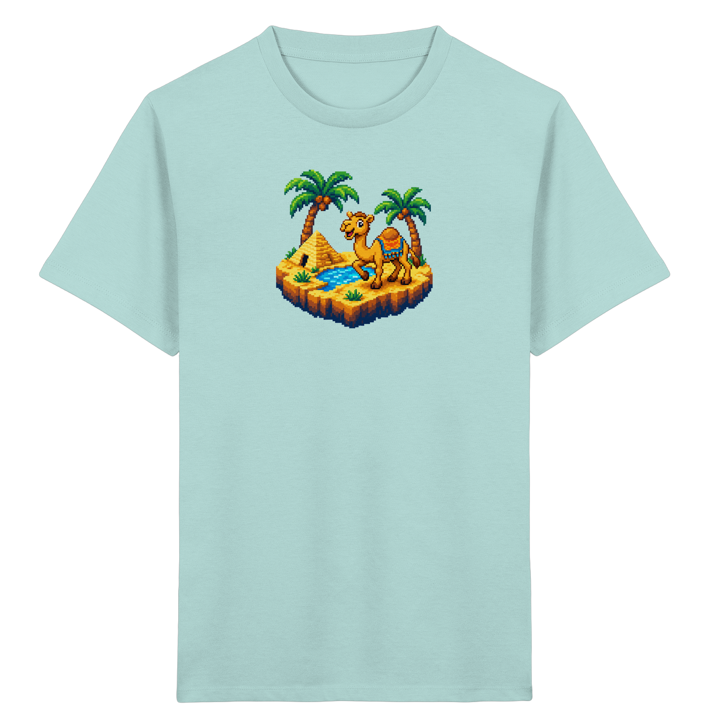 Verspieltes Pixel-Art Kamel Kinder T-Shirt - Kinder Bio T-Shirt