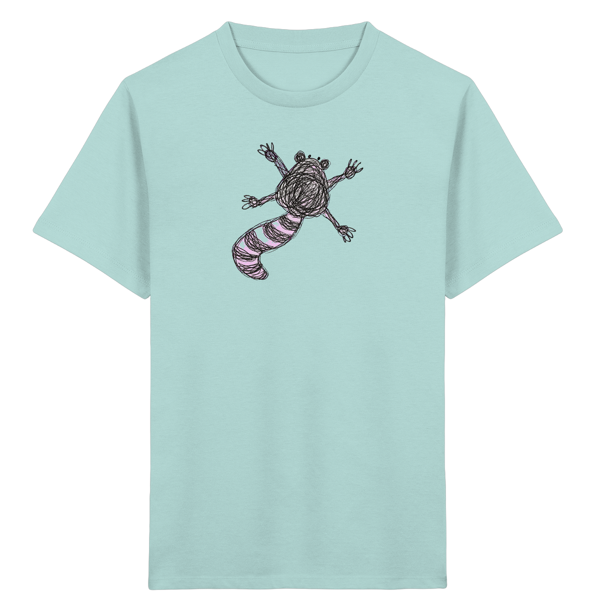 Waschbär von oben - Kinder Bio T-Shirt
