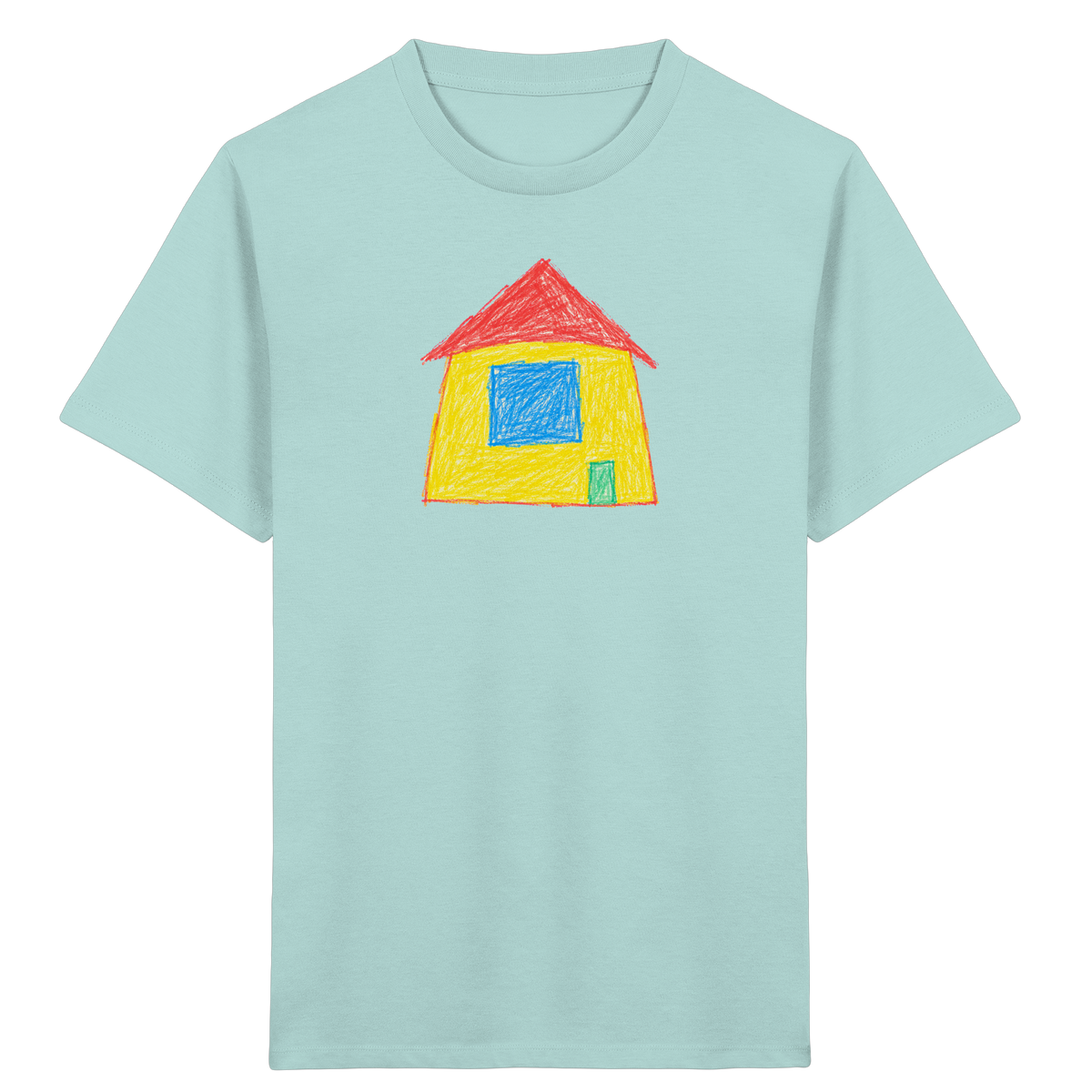 Sonnengelbes Giebelhaus Kinder T-Shirt - Kinder Bio T-Shirt