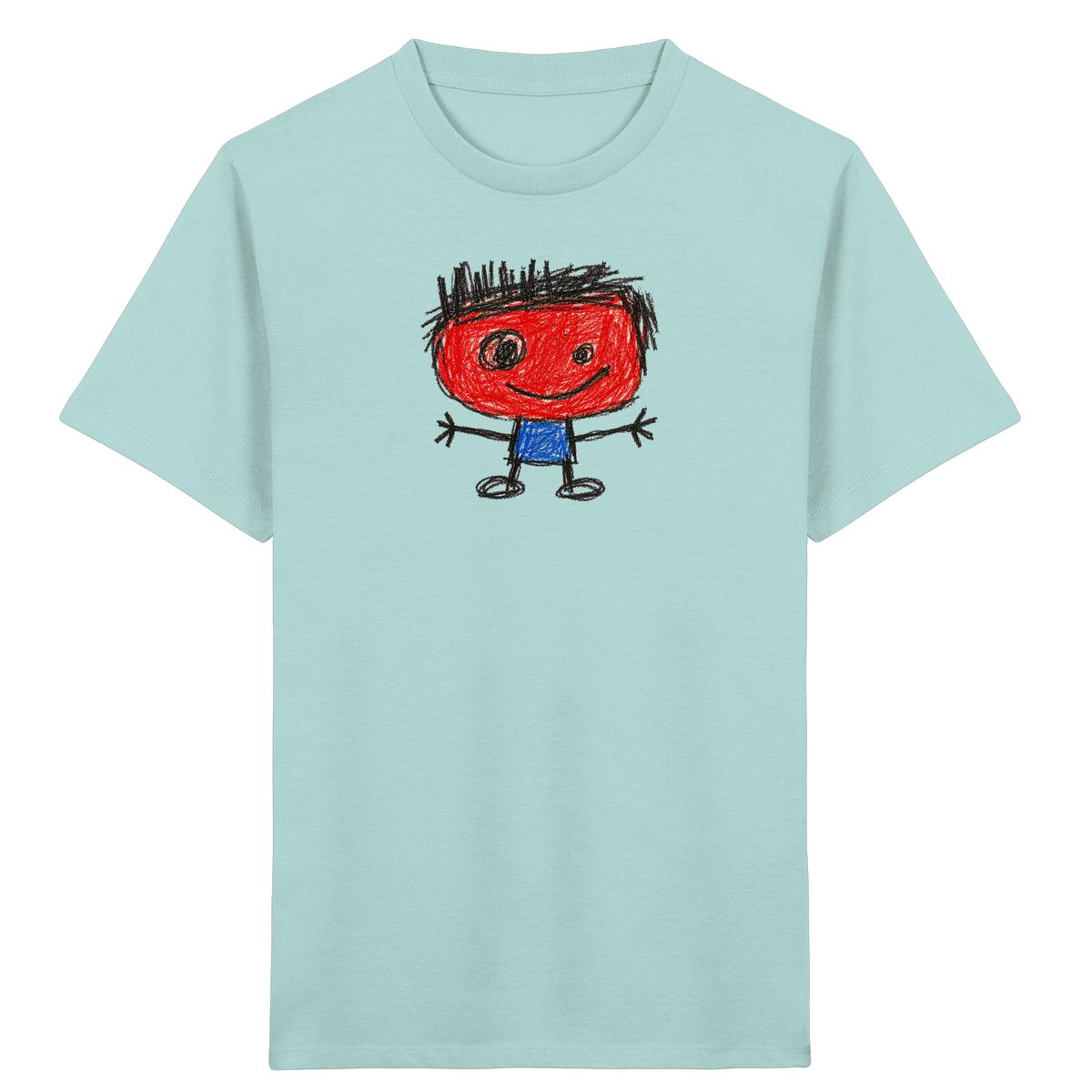 Kritzelkopf mit Bürstenhaar - Kinder Bio T-Shirt