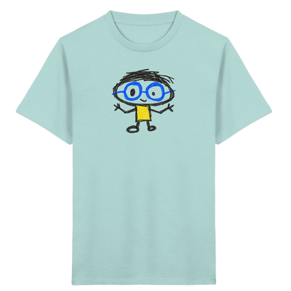 Kritzelkopf mit Riesenbrille - Kinder Bio T-Shirt