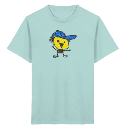 Kritzelkopf mit schiefer Mütze - Kinder Bio T-Shirt