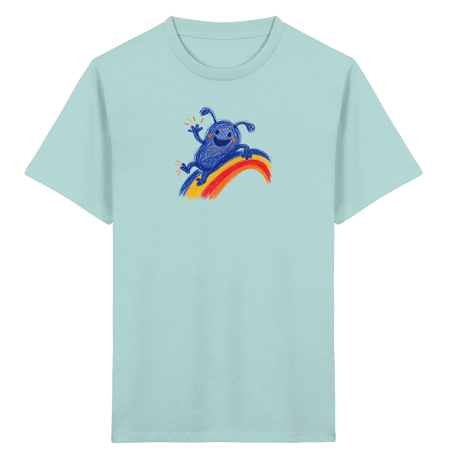 Regenbogenracker Kritzelmonster Kinder Shirt - Kinder Bio T-Shirt