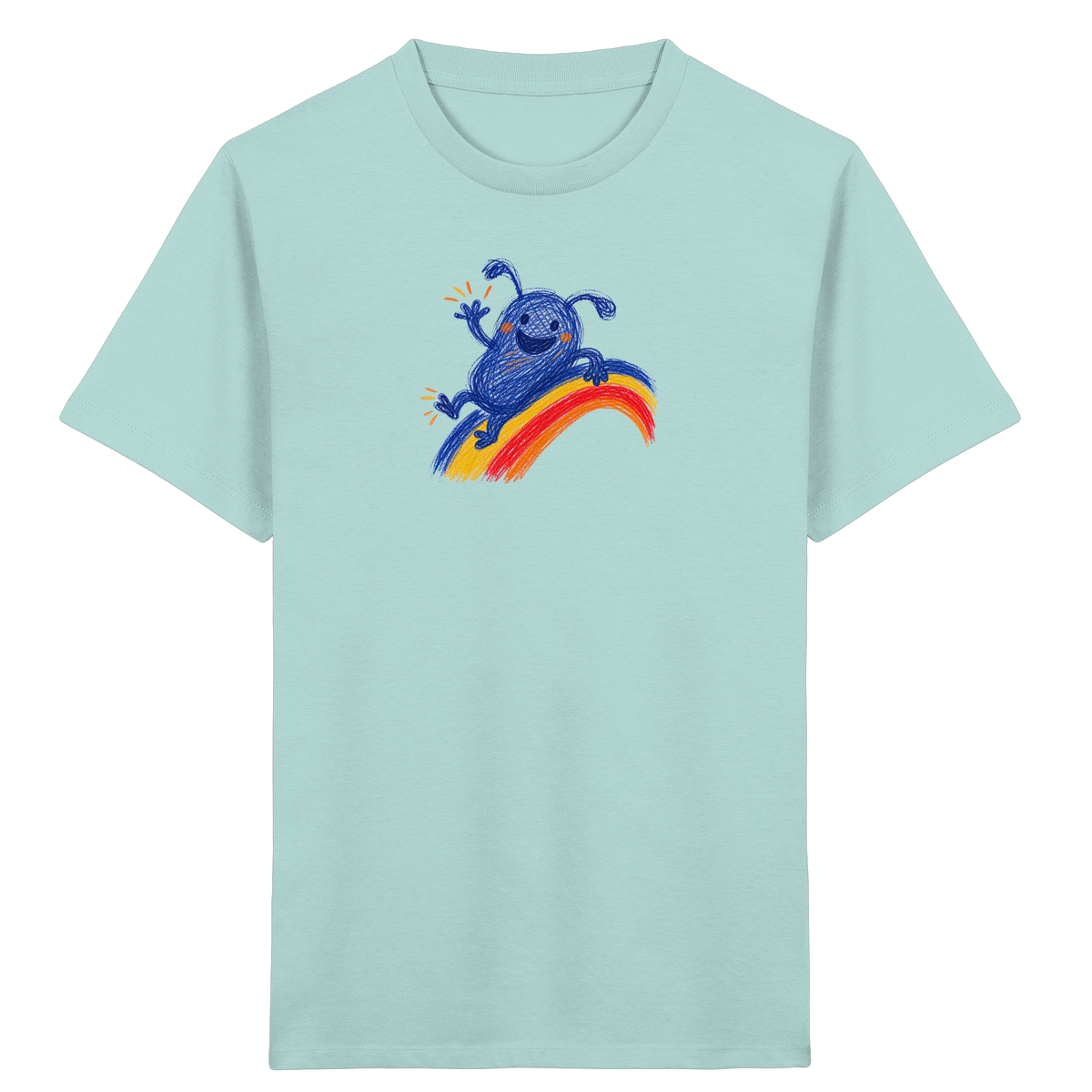 Regenbogenracker Kritzelmonster Kinder Shirt - Kinder Bio T-Shirt