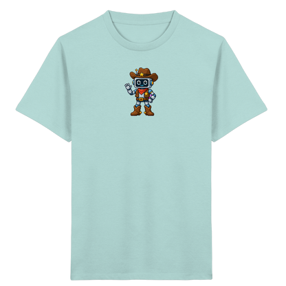Pixel Roboter T-Shirt: Freundliches Lächeln - Kinder T-Shirt