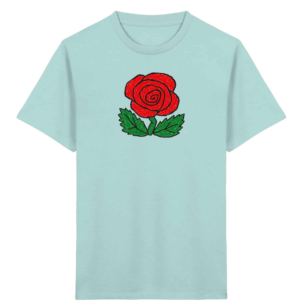 Kritzel-Rose Kinder T-Shirt - Kinder Bio T-Shirt