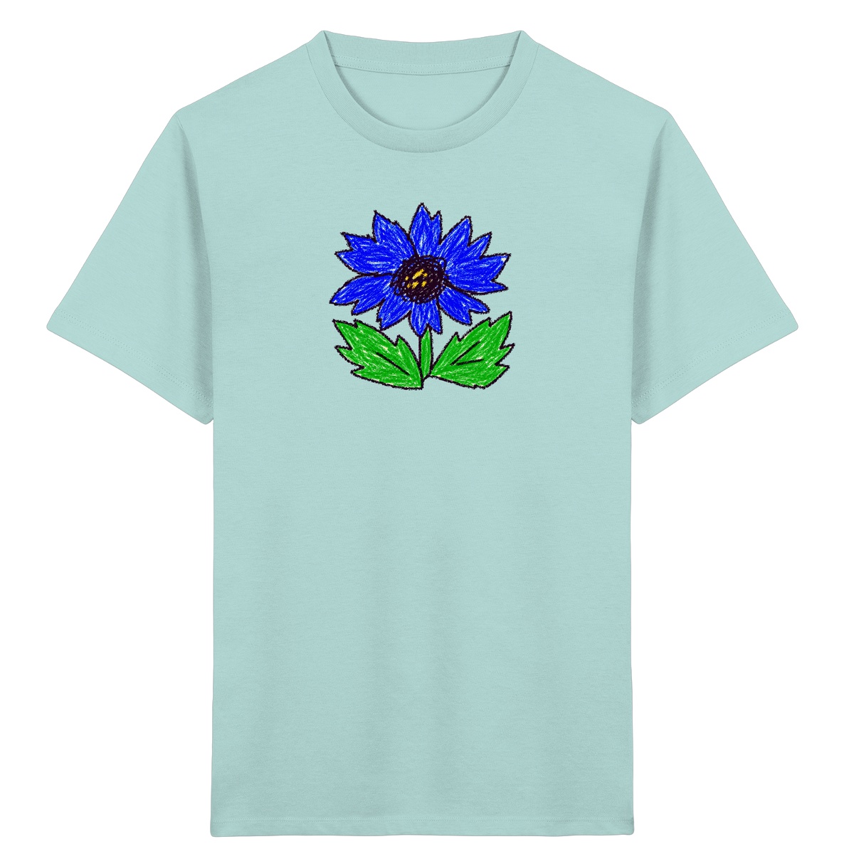 Kritzel Kornblume Kinder Shirt - Kinder Bio T-Shirt