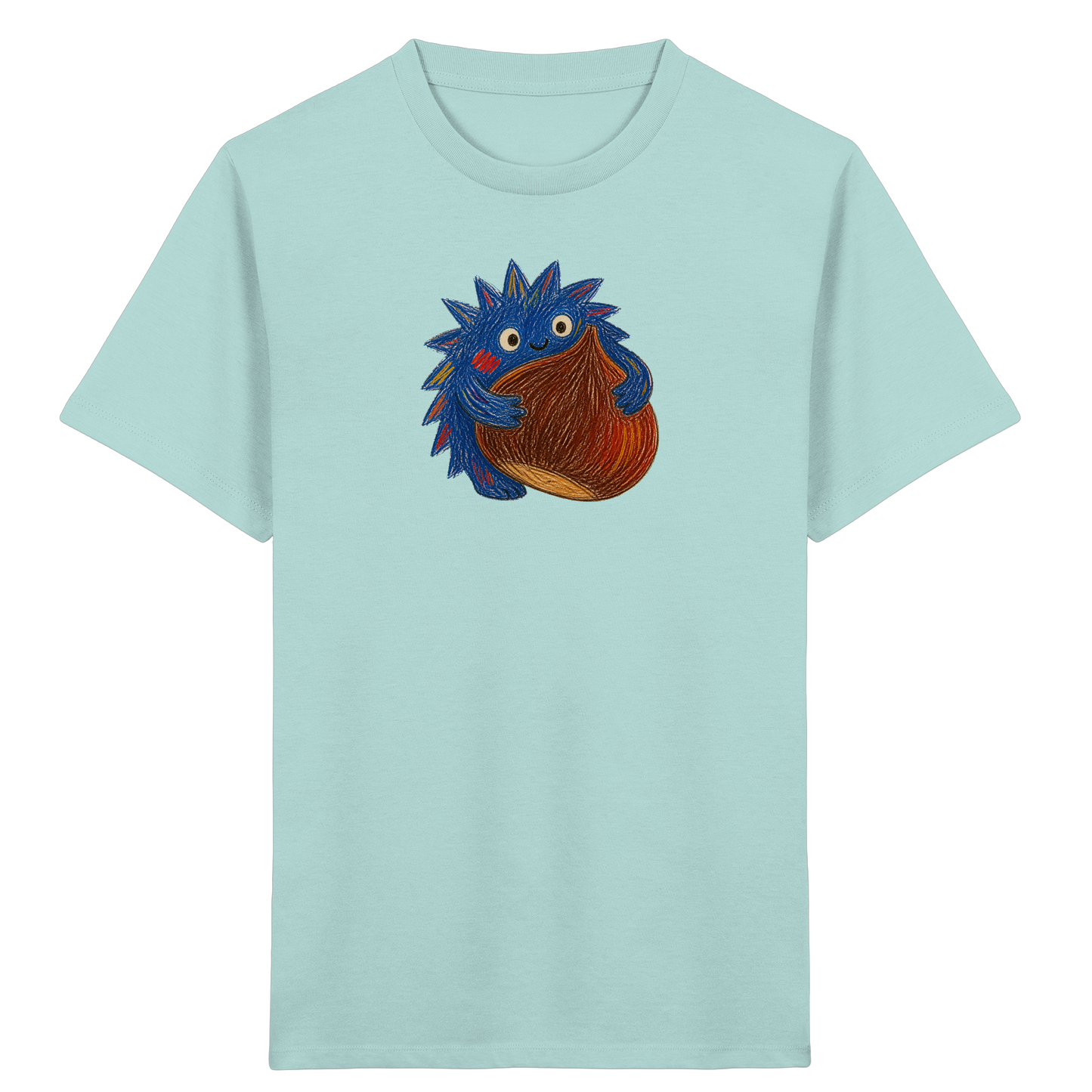 Kastanienknirps umarmt Kastanie - Kinder Bio T-Shirt