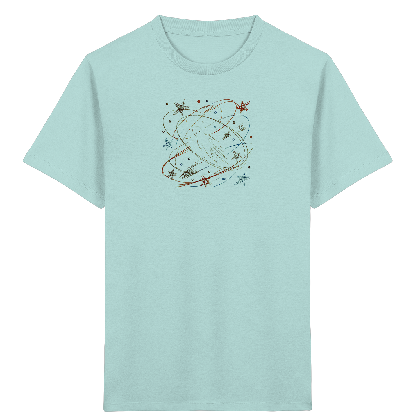 Verspieltes Kinder T-Shirt galaktischer Weltraum - Kinder Bio T-Shirt