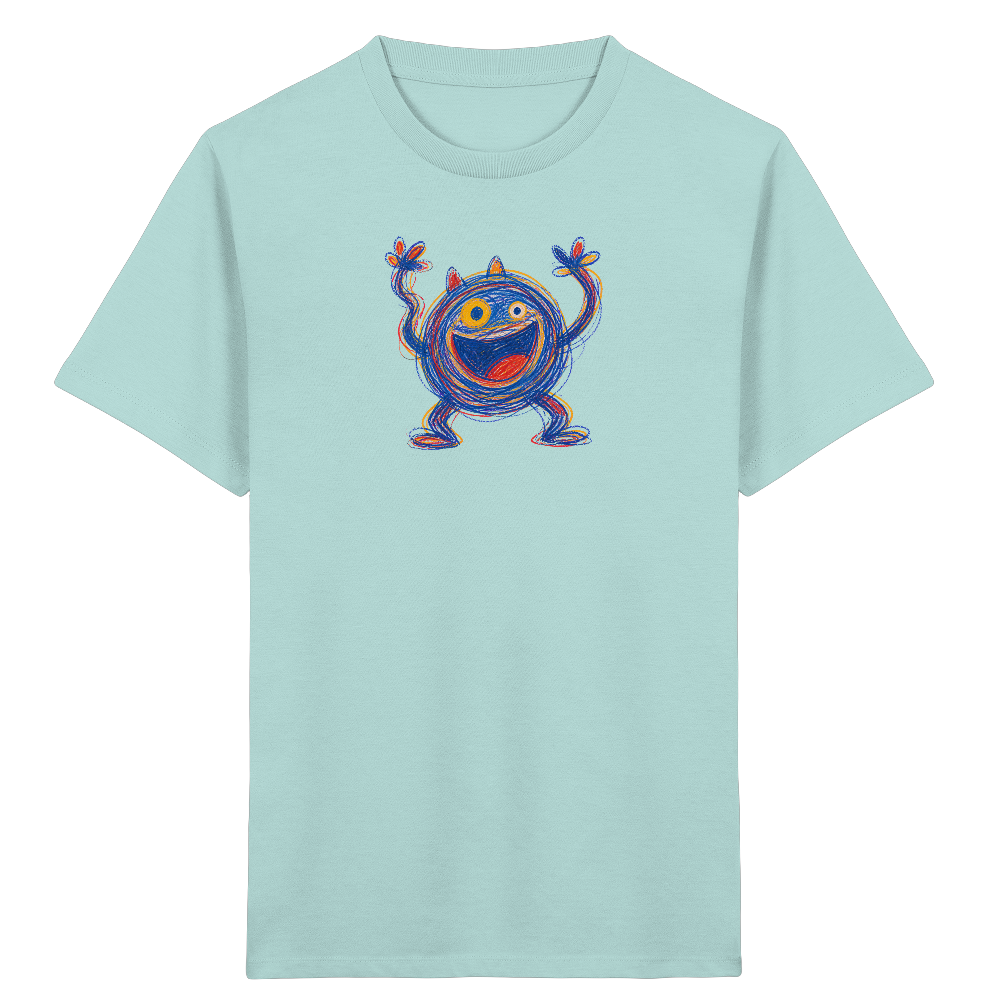 Fröhliches Wirbelmonster Kinder T-Shirt