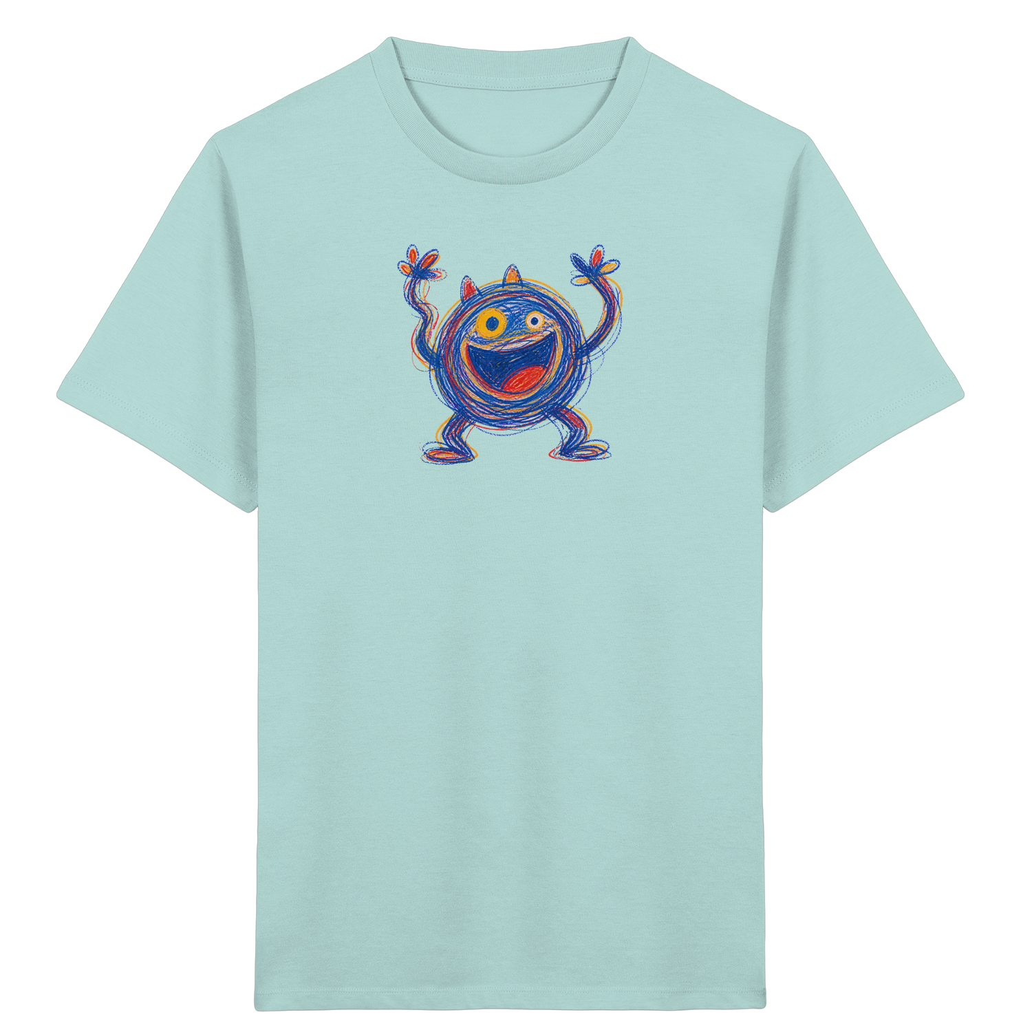 Fröhliches Wirbelmonster Shirt - Kinder Bio T-Shirt