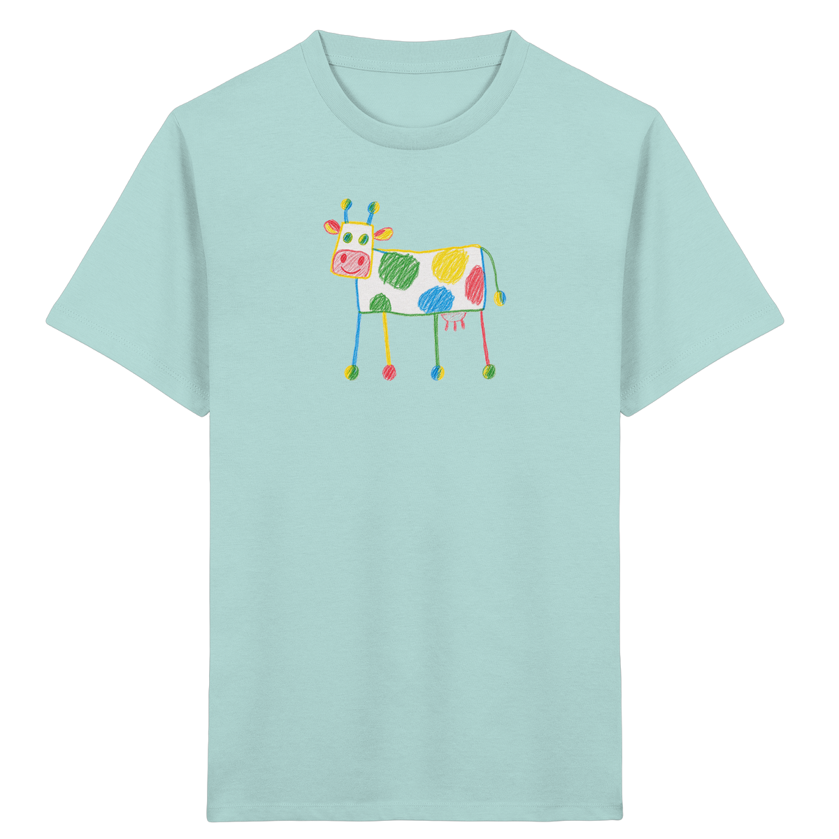Bunte Farbpunkt Kuh - Kinder Bio T-Shirt
