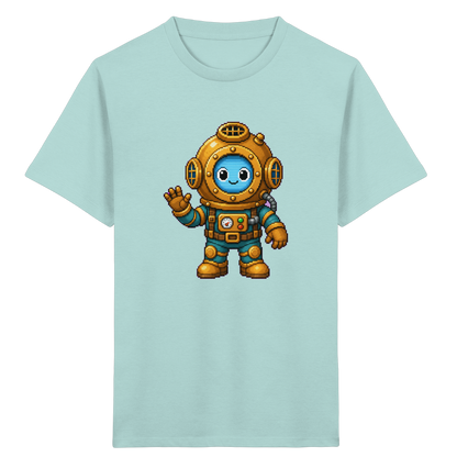 Pixel-Taucher: Goldener Helm Kinder T-Shirt - Kinder Bio T-Shirt