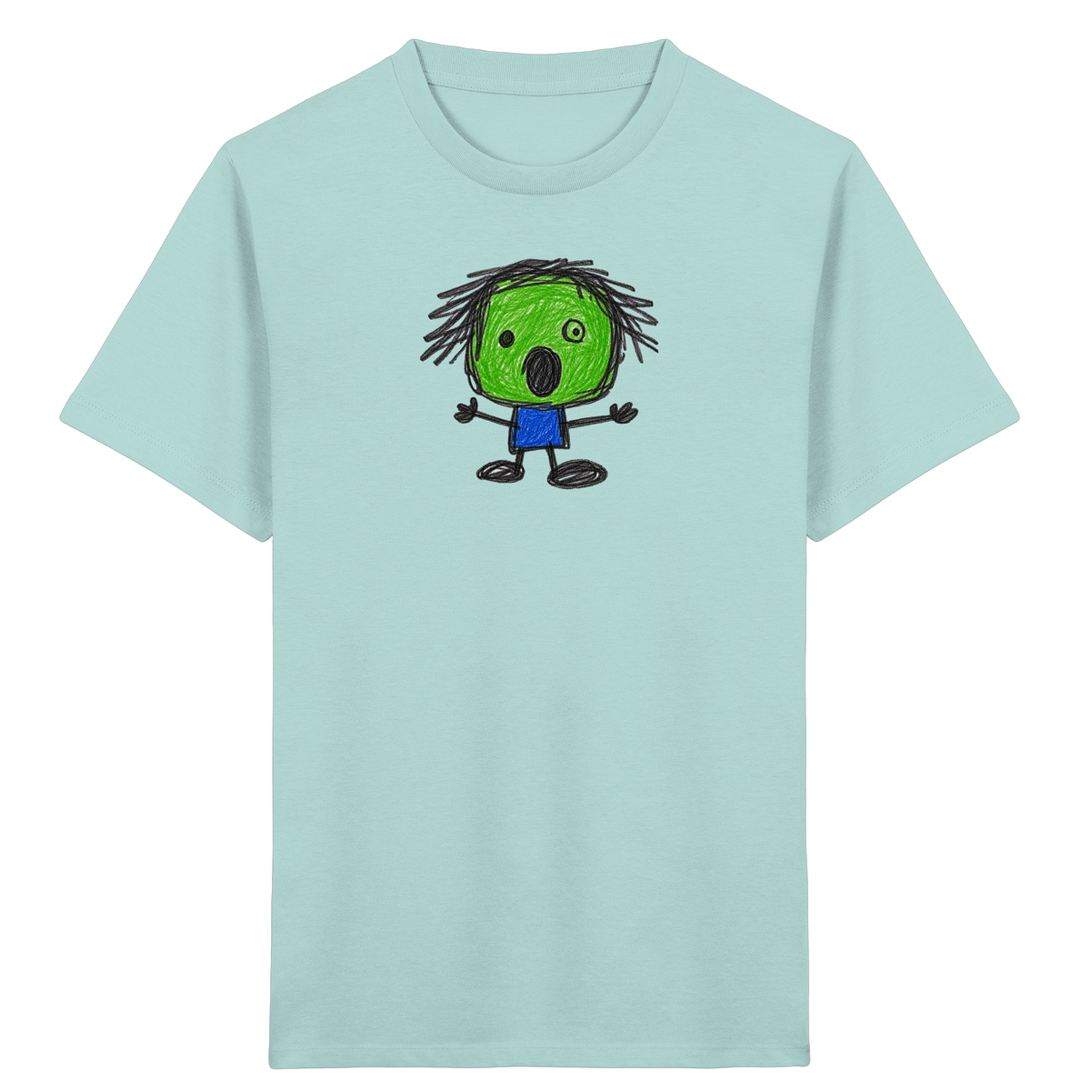 Kritzelkopf beim Staunen - Kinder Bio T-Shirt