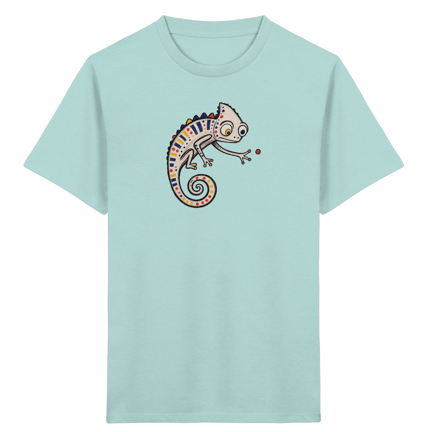 Verspieltes Chamäleon Kinder T-Shirt bunt - Kinder Bio T-Shirt