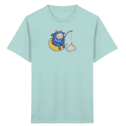 Kleiner Wolkenangler auf Mondsichel - Kinder Bio T-Shirt