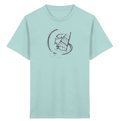 Otter mit grauer Schultüte - Kinder Bio T-Shirt