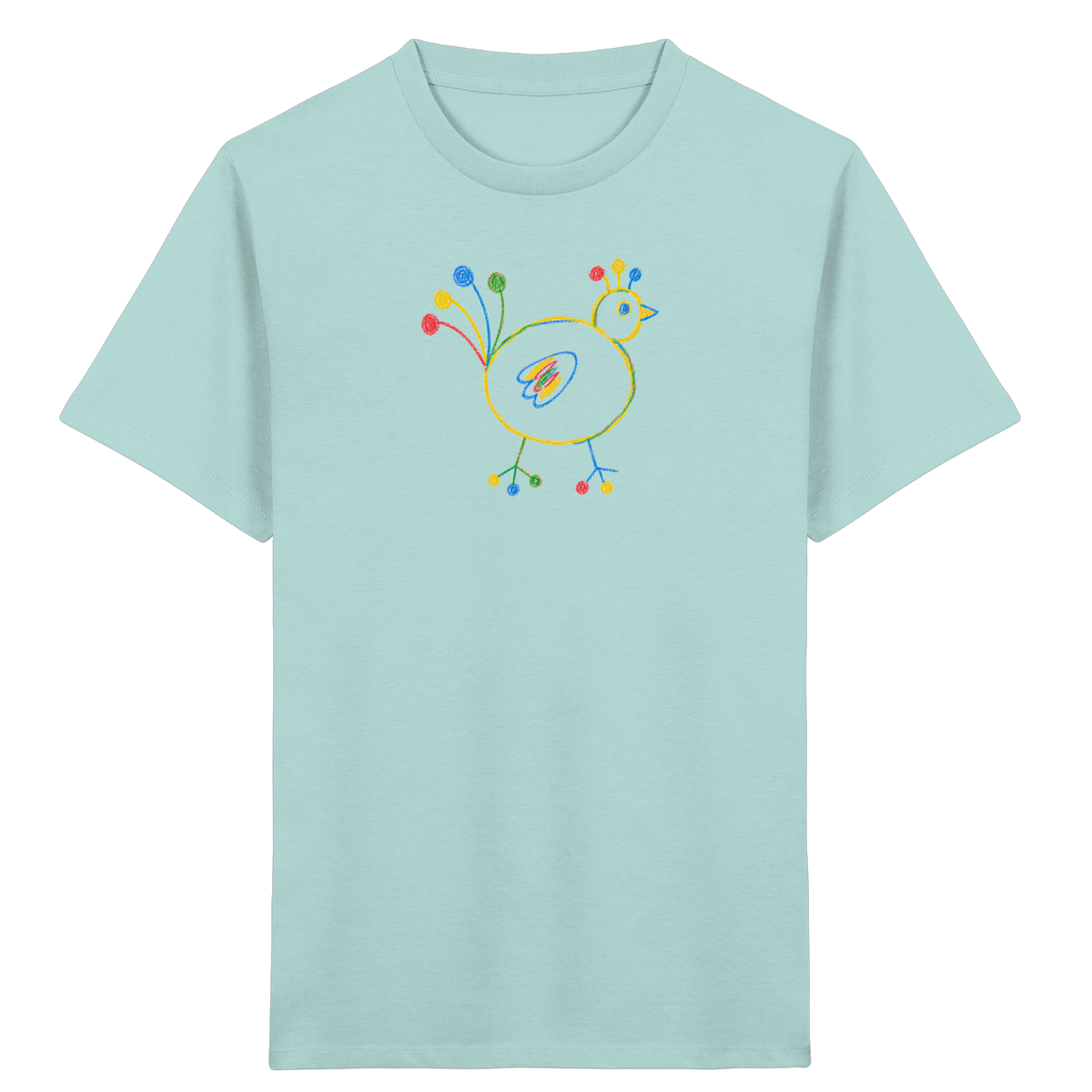 Farbpunkt-Huhn für Kinder - Kinder Bio T-Shirt