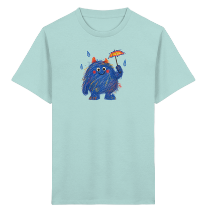 Regenschirmzottel im Regen - Kinder Bio T-Shirt