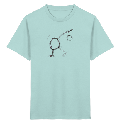 Schwarzer Linienmensch Kinder T-Shirt - Kinder Bio T-Shirt
