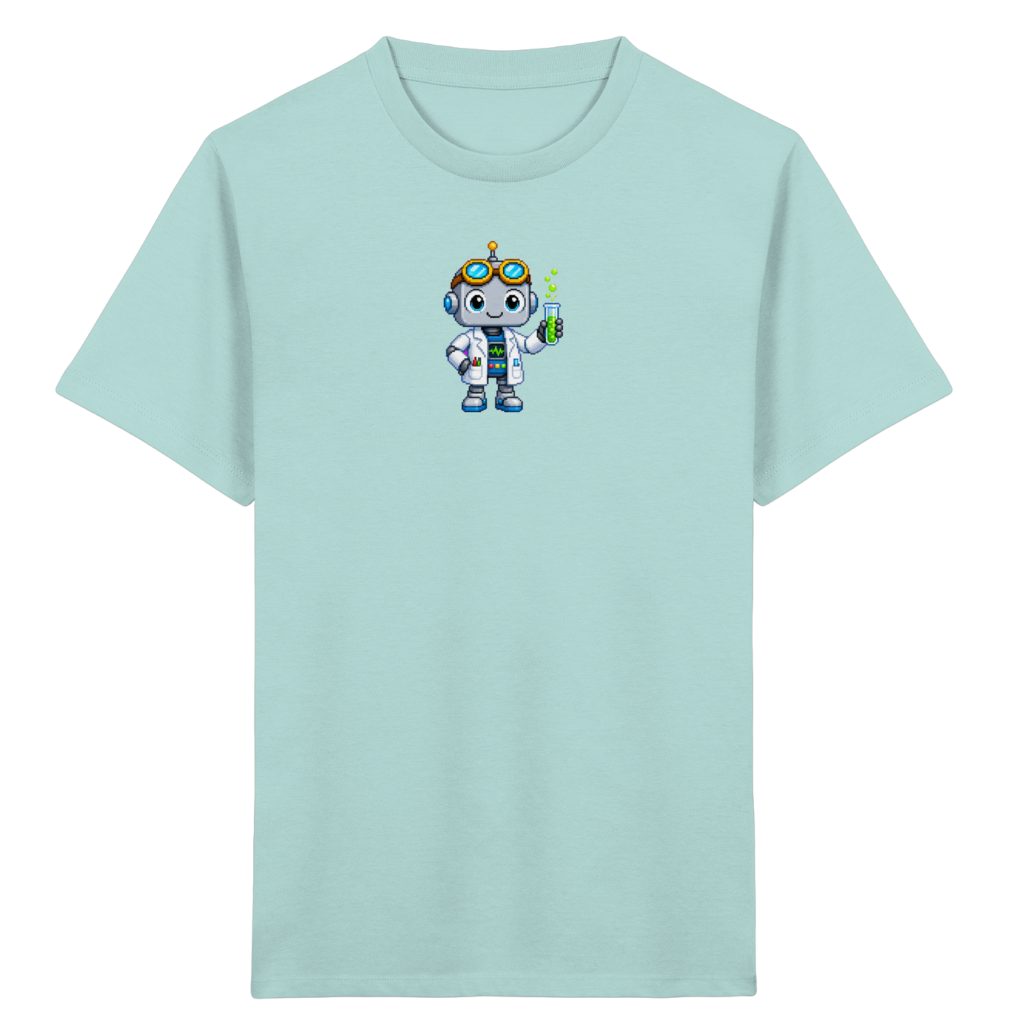 Pixel Roboter Wissenschaftler: Fröhliches Kinder T-Shirt - Kinder T-Shirt