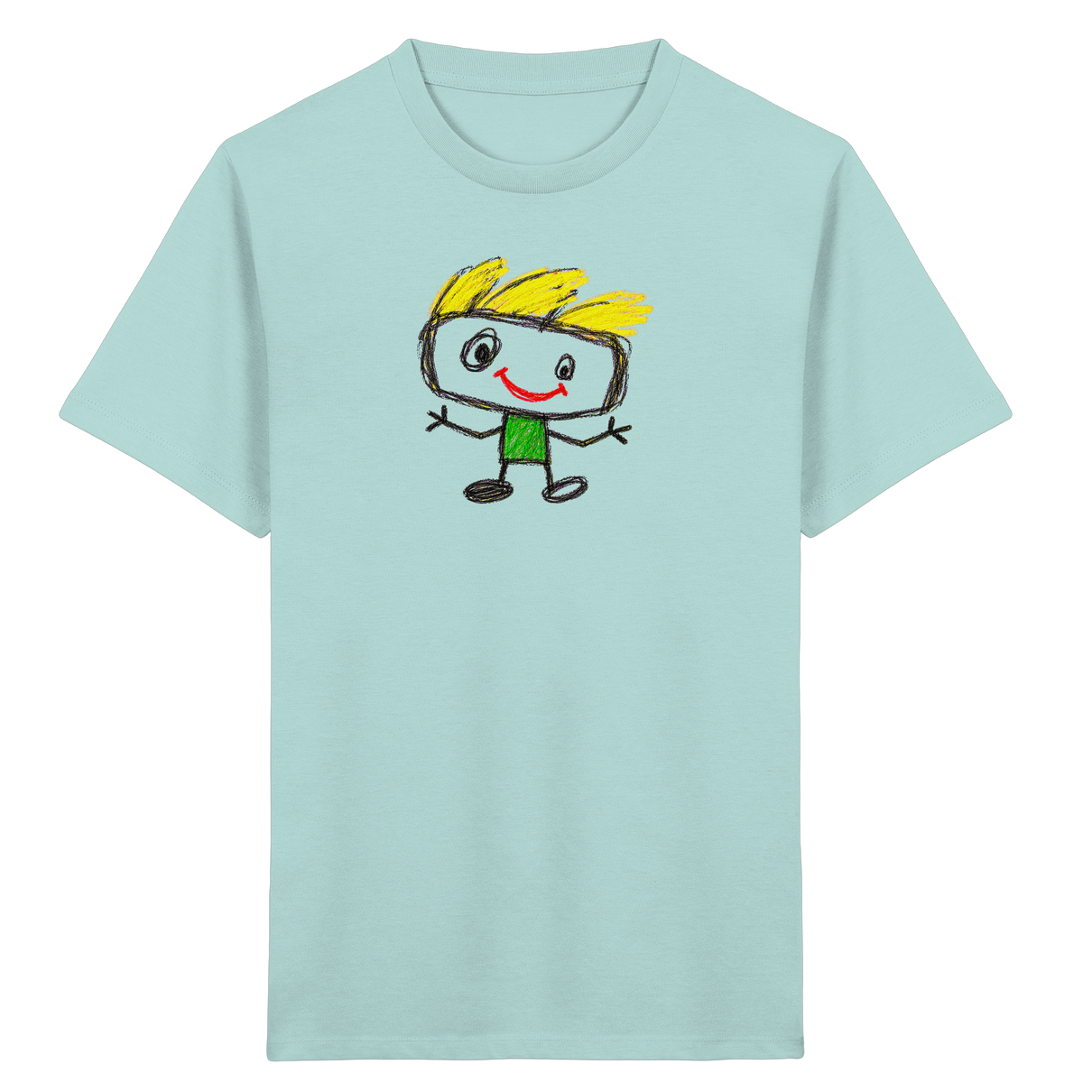 Kritzelkopf mit Windhaar - Kinder Bio T-Shirt