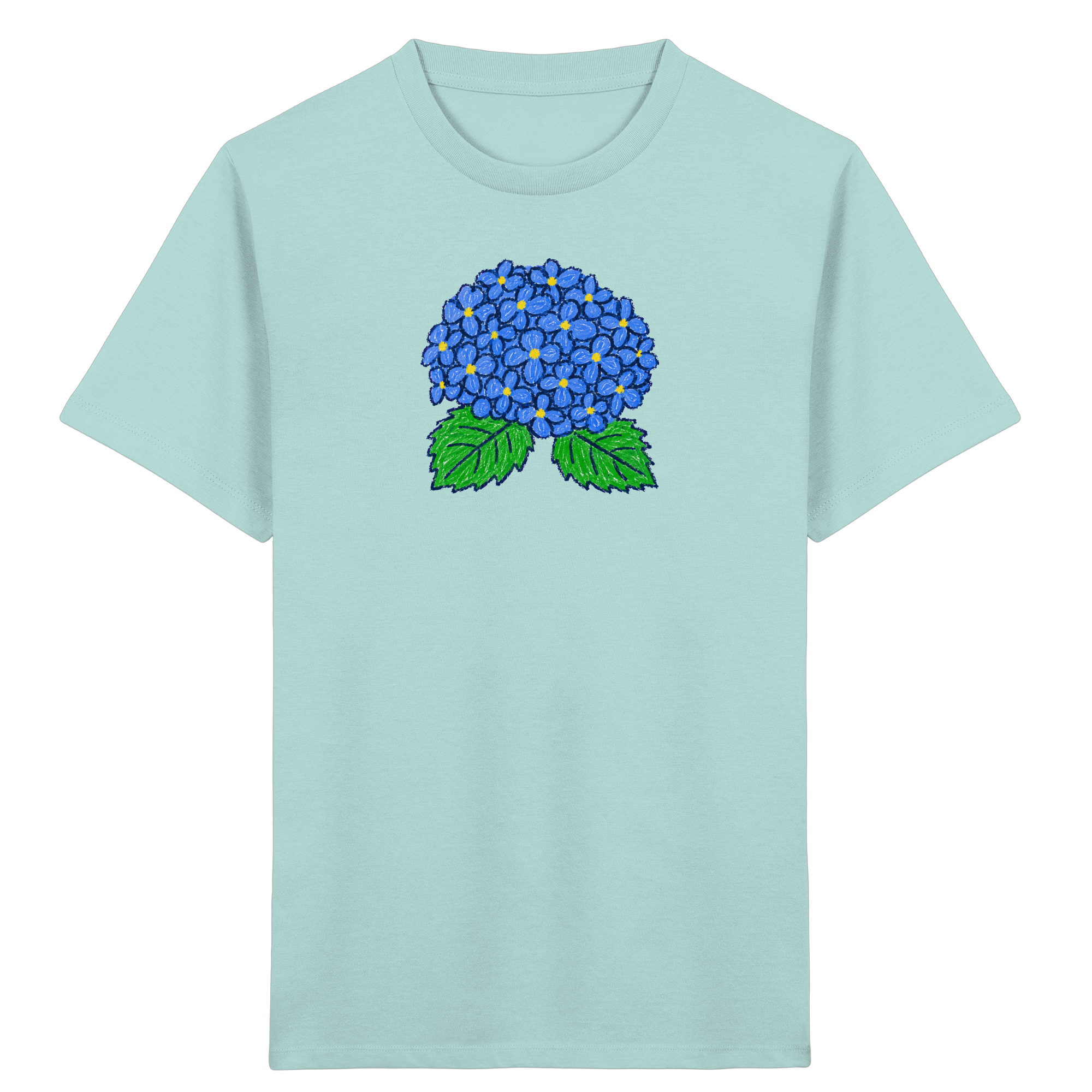 Kritzel-Hortensie Kinder T-Shirt