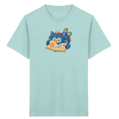 Bücherwurm Monster liest Bilderbuch - Kinder Bio T-Shirt