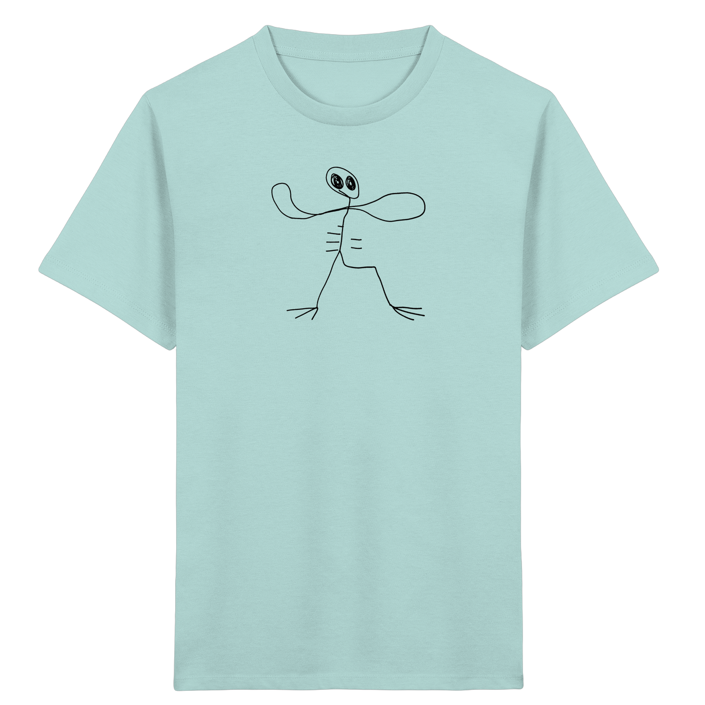 Kinder T-Shirt – Tropfenkopf mit Stelzenbeinen