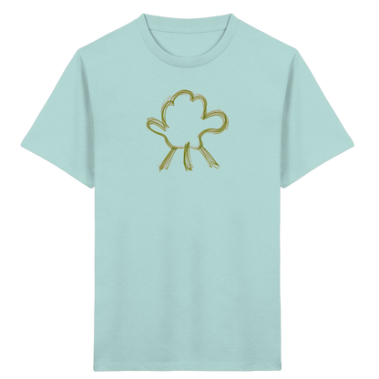 Olivgrüne Wolkenfigur Kinder Shirt - Kinder Bio T-Shirt