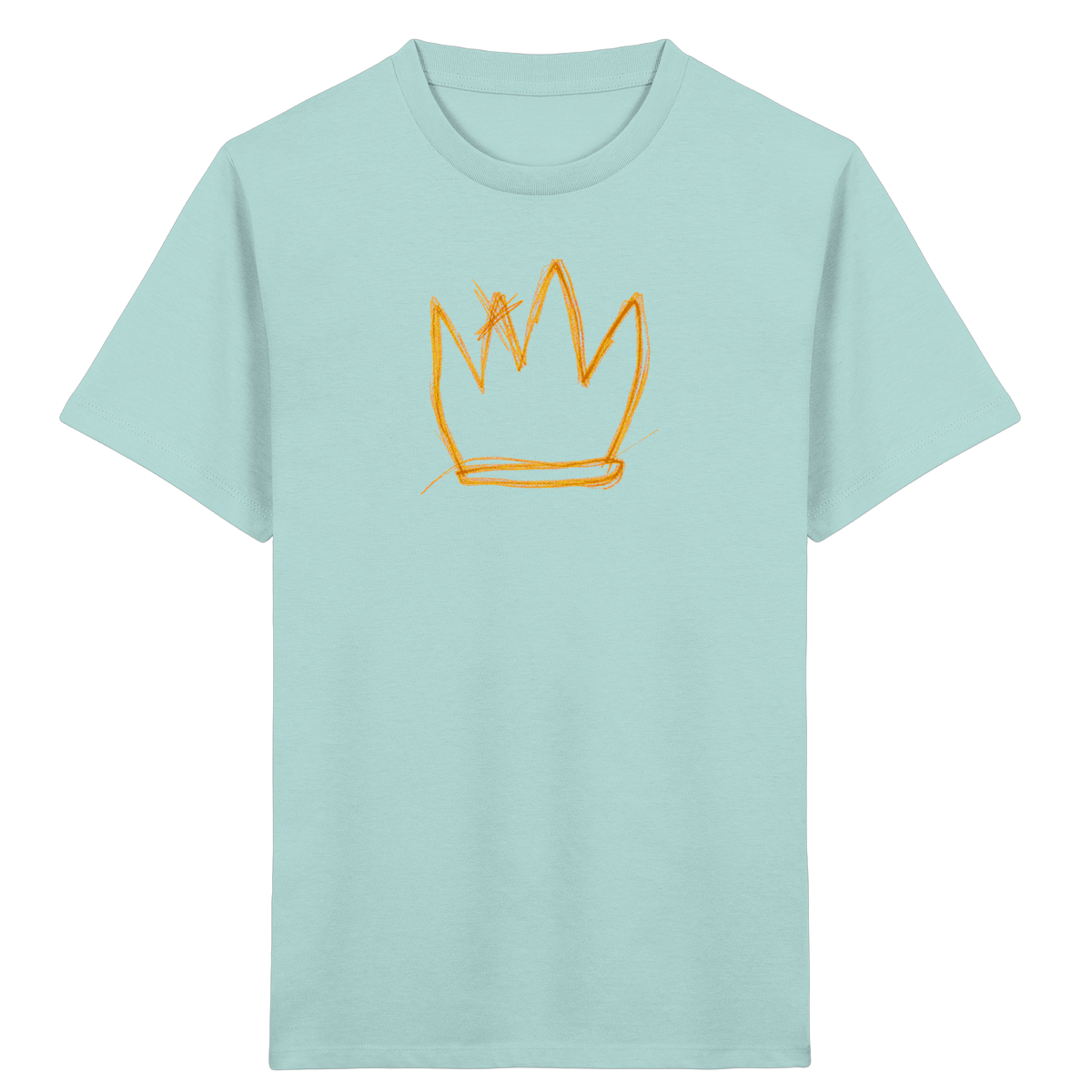 Senfgelbe Krakelkrone für Kinder - Kinder Bio T-Shirt