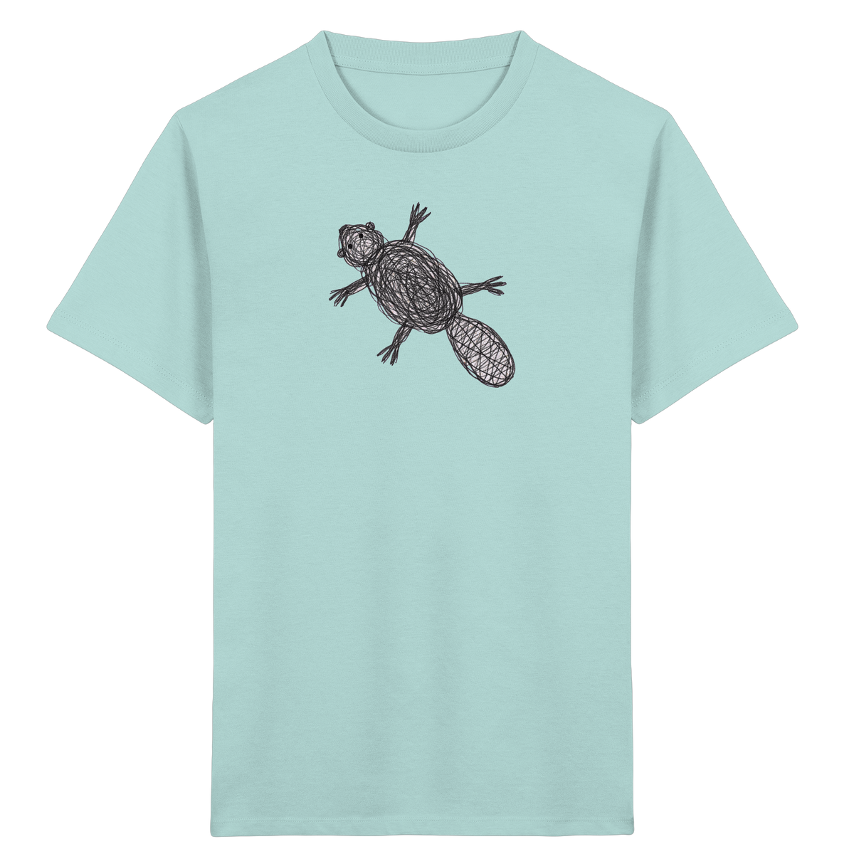 Biber von oben - Kinder Bio T-Shirt