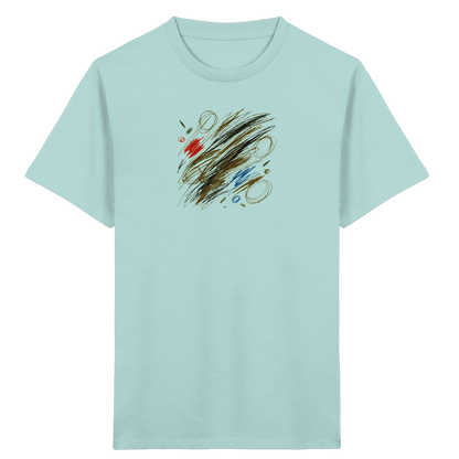 Künstlerisches T-Shirt mit Kritzelgrafik Design - Kinder Bio T-Shirt